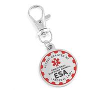 YPREWY Sturdy Service Dog Keychain In Surgical Stainless Steel for Therapies And Emotion Dogs Attachable To Any Collar
