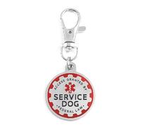 YPREWY Sturdy Service Dog Keychain In Surgical Stainless Steel for Therapies And Emotion Dogs Attachable To Any Collar