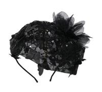 YPREWY Women's Fascinator Hat with Feathered Flower Headband Hair Ornament Hairpieces Headwear for Banquet and Party Wear