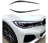 YPSBBHD 2PCS Car Headlight Eyelid Eyebrow Front Head Light Cover Brow Headlamp Eye Sticker, Compatible with BMW 3 Series G20 320i 325i 330i 2019+,Carbon fiber pattern