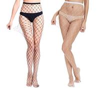 Ypser Big Cross Fishnet Tights Seamless Nylon Large Mesh Stockings Hollow Out Pantyhose