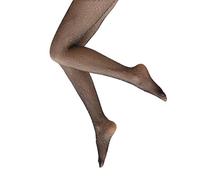 Ypser Women's Trendy Sparkle Rhinestone Fishnet Glittering Mesh Pantyhose Tights, White Glitter Black, One Size