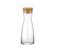 Ypsilon Glass Jugs With Cork Stopper 1 Liter Transparent Bormioli Rocco
