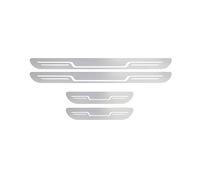 YPSQQHD Car door sill strips compatible with Lincoln Navigator Aviator, stainless steel anti-stepping stickers, protective strips, exterior decorative accessories,Silver