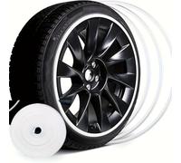 YPSQQHD Car wheel protection ring, Compatible with Benz A-Class W177 W176 W169, Tire decorative strip, Wheel Stickers for Rims (8 M),white