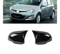 YPSQQHD Compatible with Hyundai I20 2012-2013, Car Side Rearview Mirror Cover, Protect Cap cover Accessories Auto Exterior (2 pcs),Glossy-Black