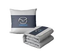 YPSWYYXC Car Air Condition Quilt Pillow for Mazda CX-30 2020-2025, Car Blanket Quilt Travel Blanket Pillow 2 in 1Lumbar Comfortable Soft Accessory,45 * 45cm/open up120*160