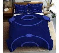 Ypthriline Atomic Structure Single Duvet Cover Set, Blue Duvet Cover Sets with Zipper Closure, Soft Microfiber Bedding Set, with 2 Pillow Cases 50x75 cm, for Use with Teenage and Adults