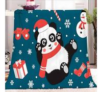 Ypthriline Cartoon Panda Blanket, Cute Cartoon Microfiber Flannel Throw Blanket, Comfortable Soft Fluffy and Warm, Blankets for Beds, Sofas and Recliners, 220×240 CM