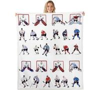 Ypthriline Ice Hockey Player Blanket, Sports Style Microfiber Flannel Throw Blanket, Comfortable Soft Fluffy and Warm, Blankets for Beds, Sofas and Recliners, 220×240 CM