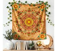 Ypthriline Mandala Blanket, Bohemian Style Microfiber Flannel Throw Blanket, Comfortable Soft Fluffy and Warm, Blankets for Beds, Sofas and Recliners, 230×270 CM