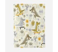 Ypthriline Skateboard Crocodile Blanket, Cartoon Style Microfiber Flannel Throw Blanket, Comfortable Soft Fluffy and Warm, Blankets for Beds, Sofas and Recliners, 150×200 CM