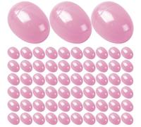 yptniginu Easter Eggs 2.4” - Pink Fillable Easter Eggs - 60 Pcs Easter Basket Stuffers - Pink Eggs Bowl and Vase Filler Faux for DIY Spring and Easter Decorations (Pink)