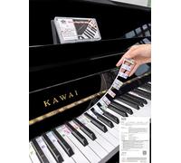 YPTSYSYS Piano Key Labels, Piano Note Stickers Removable for 88-Key Standard Full-size Keyboard Reusable Silicone Strips Multi-Color Large Bold Letter for Beginners Kids (Colourful)