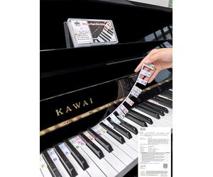 YPTSYSYS Piano Key Labels, Piano Note Stickers Removable for 88-Key Standard Full-size Keyboard Reusable Silicone Strips Multi-Color Large Bold Letter for Beginners Kids (Colourful)