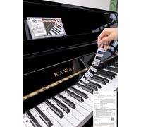 YPTSYSYS Removable Piano Keyboard Stickers for Beginners, Reusable Silicone Piano Key Labels for 88-Key Standard Full-Size Keyboards, Easy Learning for Kids & Adults(Classic black)