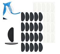 YPYMOD 20 Pairs Glasses Nose Pads Silicone, Non Slip Nose Pads, Stick on Clear Eye Glass Pad, Soft Nose Grips for Glasses and Sunglasses(10 black/10 Clear/1mm)