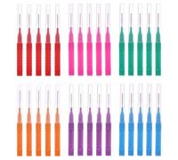 YPYMOD 30 Pcs Interdental Brushes, Teeth Cleaner, Tooth Cleaning Tool for Cleaning Gaps Between Teeth(6 Colors)