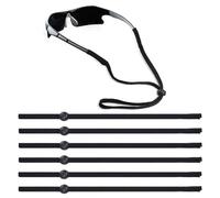 YPYMOD 6 PCS Glasses Straps, Sport Eye Glasses Cord Chain, Lanyard for Glasses, Adjustable Non-Slip Eyewear Retainer for Running Reading Sports Outdoor(Black)