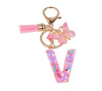 YPYMOD Butterfly Letter Keychain, Pink, Women's Gift Appeal Keychain