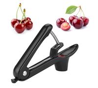 YPYMOD Cherry Pitter, Portable Multifunctional Professional Quick with Stainless Steel Pitting Device, with Good Grips Handle & Food Grade Silicone Cup(Black)