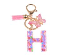 YPYMOD H Butterfly Pendant Keychain, Rosa-h, One Size