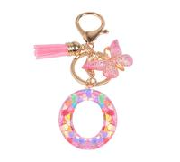 YPYMOD Keychain, Letter Keychain, Butterfly Pendant Keychain with Initials, O, one size