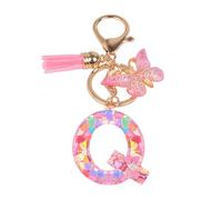 YPYMOD Keychain, Letter Keychain, Butterfly Pendant Keychain with Initials, Q, one size