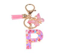YPYMOD Letter Keychain with Butterfly Pendant and Initials