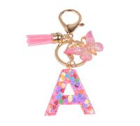 YPYMOD Letter Keychain with Butterfly Pendant and Initials