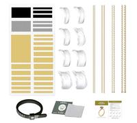 YPYMOD Ring Size Adjuster Set, Ring Sizer, Ring Spacer, Invisible Tightener Transparent Resizer with Polishing Cloth for Loose Rings(Gold)