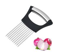 YPYMOD Stainless Steel Onion Holder, a Small Kitchen Hand Onion Slicer, an Onion Holder for Slicing Fruits, Vegetables, Meat, etc.(14.2cm)