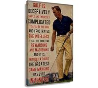 YPZCKXNLF Golf Wall Art Sports Quote Poster, Canvas Saying Vintage Golf Art Print Sport Spiritual Quotes Pictures Wall Painting, Home Décor 40X60 Cm Frameless