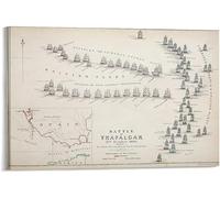 YPZCKXNLF (Map Of The Battle Of Trafalgar, Published By William Blackwood And Sons, Edinburgh And London, 1848 Room Aesthetics Posters Canvas Posters Decor 50X70Cm