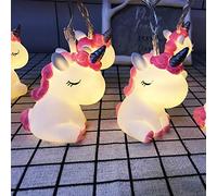 YQ-BEST Cute Animal Unicorn Shape 10 LED Fairy String Lights Battery Powered Night Light for Halloween Christmas Thanksgiving Tree Decorative Home Party Children Kids Bedroom Decoration