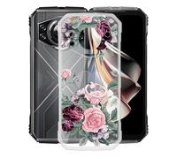 YQ12 Cover for Doogee S Cyber (6.58 Inches) with Ring Holder Adjustable 360 ° Transparent Scratch Resistant Thin Soft Silicone Case