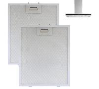 YQBFTC 2 Pack Aluminium Cooker Hood Filter Replacement 320 x 260 mm,Metal Universal Kitchen Extractor Fan Filter,5-Layer Kitchen Hood Grease Filters for Many Leading Brand of Cooker Hood