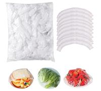 YQBFTC 200 Pcs Food Covers,Shrinkable Fresh Keeping Bags,Plastic Food Covers Plastic Stretch,Bowl Covers,Food Storage Covers Lids,Elastic Bowl Lids Reusable for Fruit Vegetable Meat Food Preservation