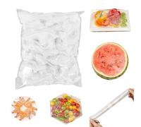 YQBFTC 200 Pcs Shrinkable Fresh Keeping Bags,Plastic Food Covers Plastic Stretch,Bowl Covers,Elastic Bowl Lids Reusable,Food Storage Covers Lids for Fruit Vegetable Meat Food Preservation