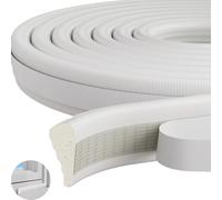 YQBFTC 5m/196Inch Draft Excluder Strip for Windows and Doors,Wedge-Shape Weather Seal Strip,Door Sealing Strip Window Insulation Soundproofing Foam Strip,Selfadhesive Window Cold Blocker(White)