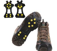 YQBFTC Crampons, Snow Grips, 10 Spike Ice Grips for Shoes & Boots, Microspikes for Walking, Jogging, Climbing & Hiking (XL)