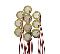 YQBOOM 10PCS 41mm Piezo Disc Transducer Contact Microphone Trigger Sound Sensor with 3.94 Inches Wires for Acoustic Instrument，Mic Drum Trigger Acoustic Pickup CBG Guitar