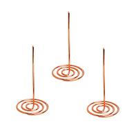 YQBOOM Paper Memo Holder, 3pcs Receipt Holder Fork Invoice Holder Notes Metal Needle Folder Straight Receipts Check Bill Fork（Rose Gold）