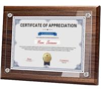 YQBUER Medal Plaque Wooden Honor Certificate Frame A4 Stand Certificate Power of Attorney Photo Frame Wall Hanging (Color : Vertical, Size : A4)