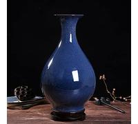 YQBUER The Kiln Becomes The Starry Sky Sapphire Blue And Blue Vase Jingdezhen Ceramics Home Living Room Porcelain Ornaments Bogu Frame Crafts (Color : F)