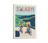 YQCQCS Vintage France Saint-Lary-Soulan Travel Poster Bicycle Canvas Art Poster Picture Wall Decor Painting Posters Decorative Posters