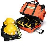 YQCXG Emergency First Aid Bag, Portable First Aid Bag High Capacity Backpack, Waterproof Trolley Rolling Bag(Orange)