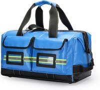 YQCXG First Responder Emergency Response Bag Empty, First Responder Aid Bag with Multiple Pockets, Ideal for Trauma, Nurse,Home Health(Blue)