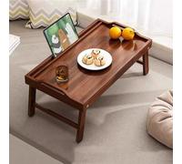 YQCXG Folding Floor Table Tatami Table Vintage Tea Table Low Table,Rectangular Style Tatami Table, or Sitting on The Floor Accent Furniture, Does Not Take up Space (Color : Walnut Color