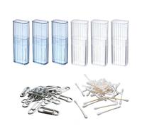 YQCXK 6PCS Cotton Bud Holder for Travel Reuseable Refillable Storage Cotton Bud Travel Case Easy Access Compact and Portable for Cotton Swabs Hair Ties Toothpicks Cosmetics